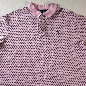 Polo Ralph Lauren Polo Short Sleeve Shirt Men's XL Pink Paisley Classic Cotton